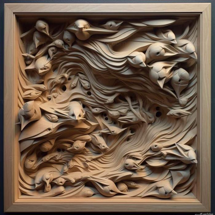 Patterns and decorations (st Escher 2, PATTERN_2246) 3D models for cnc